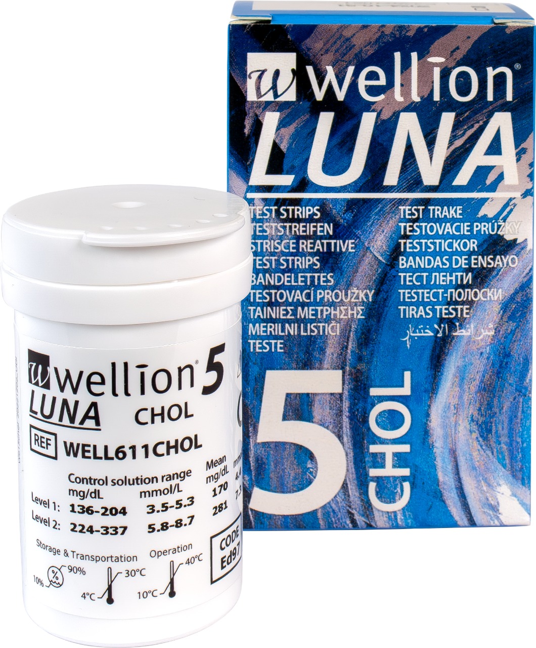 Wellion LUNA Cholesterol Test Strips